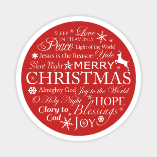 Typography Christmas Words Magnet